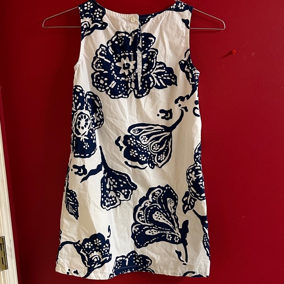 Crazy 8 White Mini Dress with Navy Floral Print size 10 - Picture 4 of 4